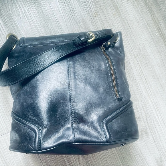 Black Leather Shoulder Bag Hand Bag Gorgeous Hardware The Trend - Picture 7 of 17